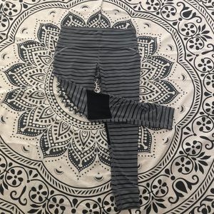 Athleta striped leggings